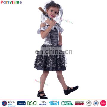 fashion new beautiful spider girl children cosplay costume party halloween witch girl dress for kids