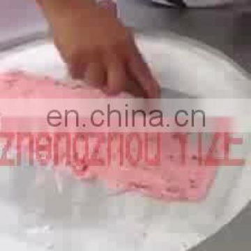 Thailand style freezing rolled fried ice cream machine with best compressor