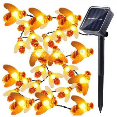 IP65 Holiday Honey bee decoration solar power string lights for classroom