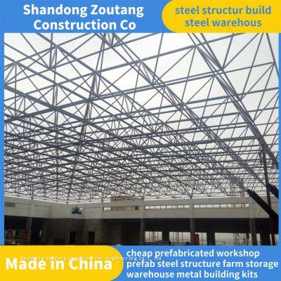 Metal steel building structure of prefabricated workshop and steel warehouse