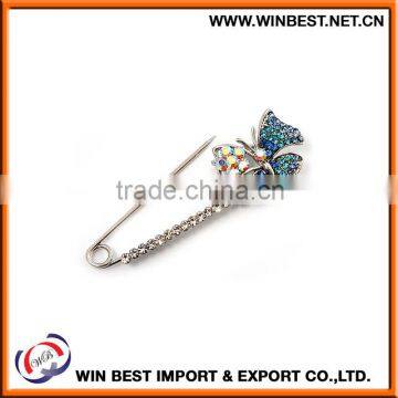 Hot selling 2015 costume jewellery trendy brooches, decorative safety pins