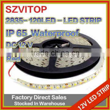 SV LED Flexible Strip SMD 2835 120LED/M Waterproof IP65 600LED 5 Meter LED Tape red CE RoHs Certificate New