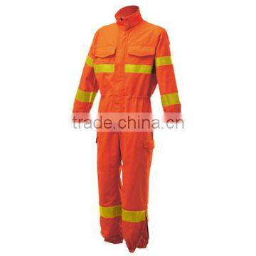 high performance poly-cotton wildland fire retardant coverall with UNI EN ISO 15614