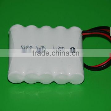 Superior Rechargeable 6.0V Ni-Cd Battery Pack AA Size 1000mAh
