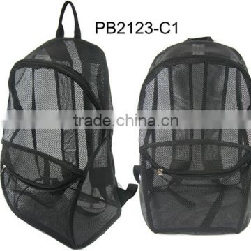 Fashion design outdoor activities travelling mesh backpack bag
