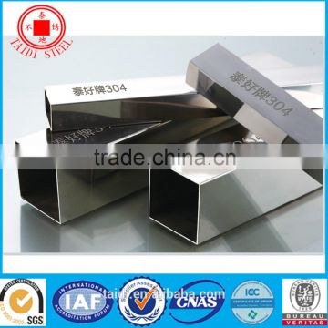 Decoration pipe /TAIDI Square pipe /ASTM A554 stainless steel welded pipe