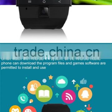 2016 new arrival Android 3g wifi GPS Bluetooth Touch Screen smart watch with heart rate monitor
