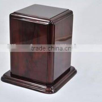 High quality burial supplies sollid wooden cinerary urn