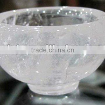 Natural Handmade Clear Quartz Crystal Bowl