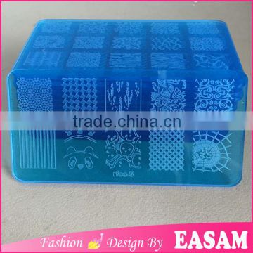 Custom design clear transparent nail art image plate China factory