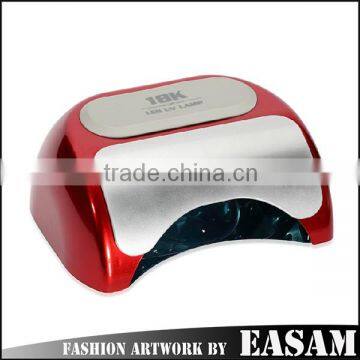 12w+36w Red color 18K led gel nail lamp with LED display with sensor
