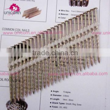21-degree plastic collated strip nails