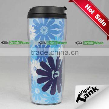 Plastic 8 oz Coffee Mug Cup with Paper Insert