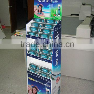 Super quality advertising paper display stand,advertising cardboard display stand