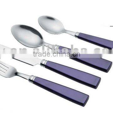 Hot-sale Stainless steel cutlery with plastic handle with plastic handle