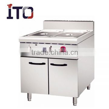 Freestand Commercial Gas Bain Marie Food warmer with Cabinet