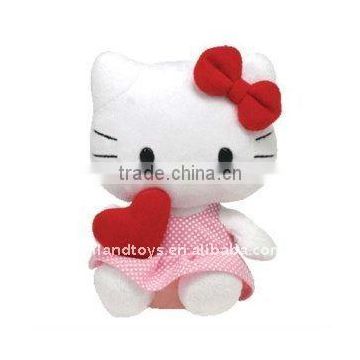 hello kitty plush toy with heart