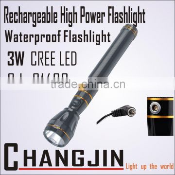 High Power Aluminum Alloy LED Rechargeable Flashlight