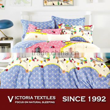 Lovely Fantasy Bird printed Cotton Duvet Quilt Doona Cover Spotty Dot Bedding Set Bedroom Bed Linen