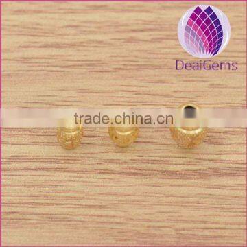 wholesale 6x10.3mm olivary gold plated all types of alloy beads for jewerly making