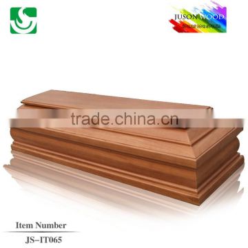 Italian style exported solid wood funeral coffins wholesaler