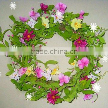 Handmade Artificial Flowers Wreaths for Spring Decorations
