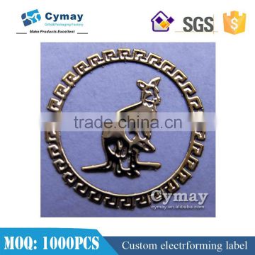 Customized electroforming label metao label with brused shinny for company logo