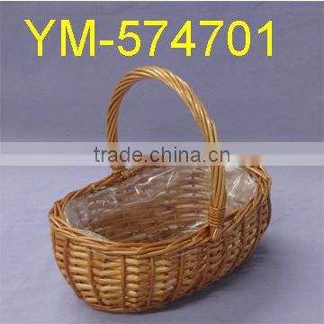 Individual Small Willow Basket with Handle