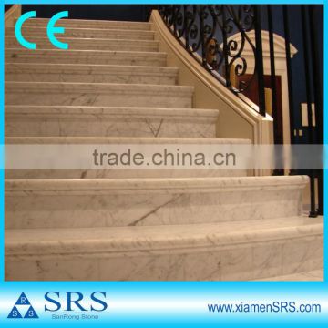 Hotel white marble stair step