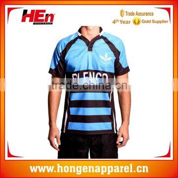 Hongen apparel Custom sublimation profit rugby jerseys/New Zealand tight fit rugby jersey