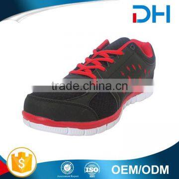 Fashionable black color high quality mens shoes with EVA outsole