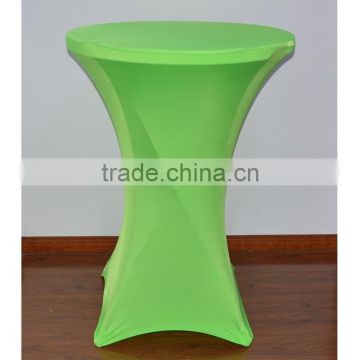 Grass green spandex cocktail table cover