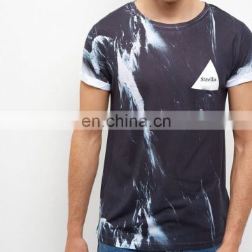 new design polyester over print wholesale printed t-shirts