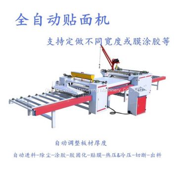 PVC film paper sticking lamianting  wrapping machine for MDF boar WPC board