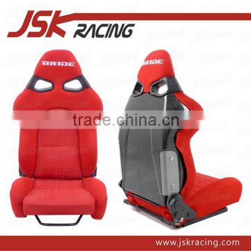 UNIVERSAL STYLE CARBON FIBER RACING SEAT/FOR BRIDE RACING SEAT/AUTO RACING SEAT FOR BRIDE SPQ RED (JSK320147)