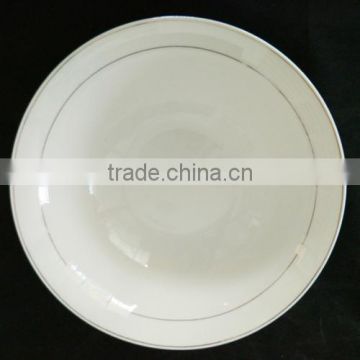 silver rim ceramic bowl, cheap golden porcelain bowl, bulk ceramic soup bowls