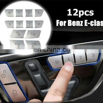 RTS Autoaby 12Pcs Car Door Seat Memory Lock Buttons Covers Stickers for Mercedes Benz CLA/GLA/GLK/GLE/CLS/GL/ML/A/B/E