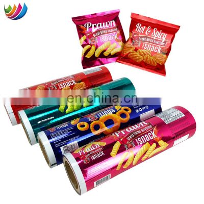 Factory Food Grade Packaging Snacks Dried Potato Chips Aluminum Foil Laminated Roll Film