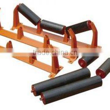 Top quality Red Flag trough carring roller used in coal powder mining