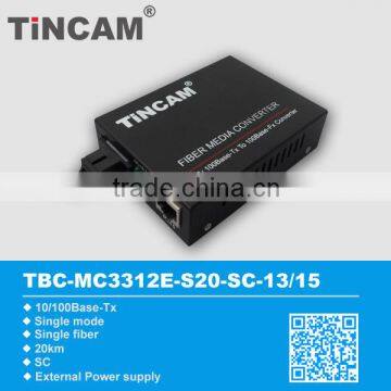 single fiber 20km SC fast Ethernet converter