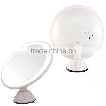 bathroom fogless shaving led mirror with strong suction cup