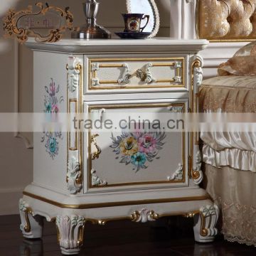 italian furniture reproduction - baroque solid wood handcraft bedstand-classic bedroom furniture