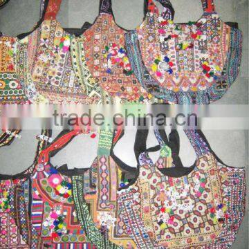 BANJARA EMBROIDERY ETHNIC COINS VINTAGE ARTS TRIBAL BAG FROM INDIA