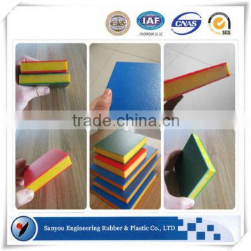 Blue On Yellow Bicolor pe 500 polyethylene corrugated hdpe plastic sheet