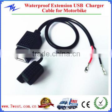 Motorcycles USB Extension Charger Cable for Mobile Phone Charger