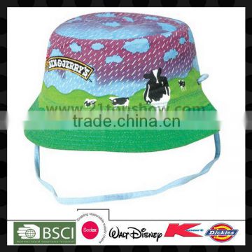 Cow and grass printed 100 cotton baby cap