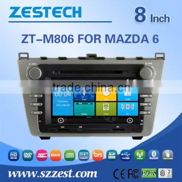 ZESTECH GPS digital media player in dash car video player FOR MAZDA 6 with Win CE 6.0 system 800MHz 3G Phone GPS DVD BT