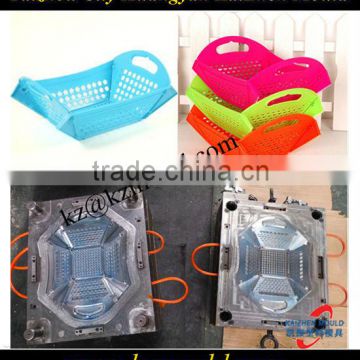 Europea-style and easty to carry plastic folding fruit basket mould