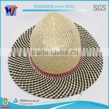 High quality wholesale cheap summer paper cowboy straw hat