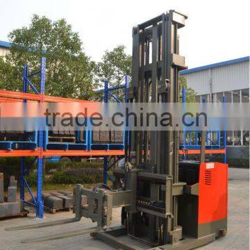 china top narrow aisle forklift manufactuer 1ton 3way pallet stacker